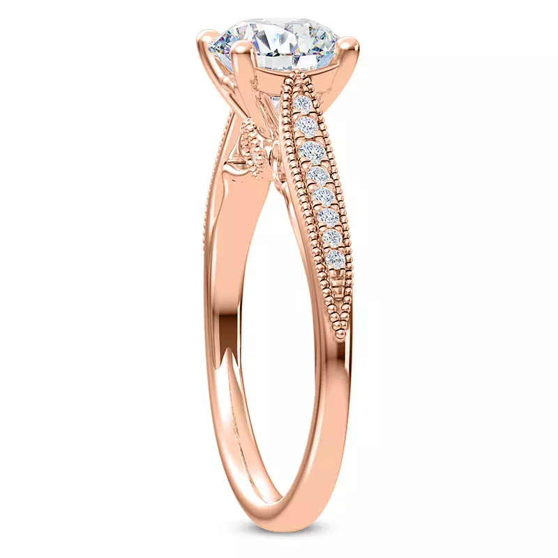 14K Rose Gold Quinley Pave Engagement Ring