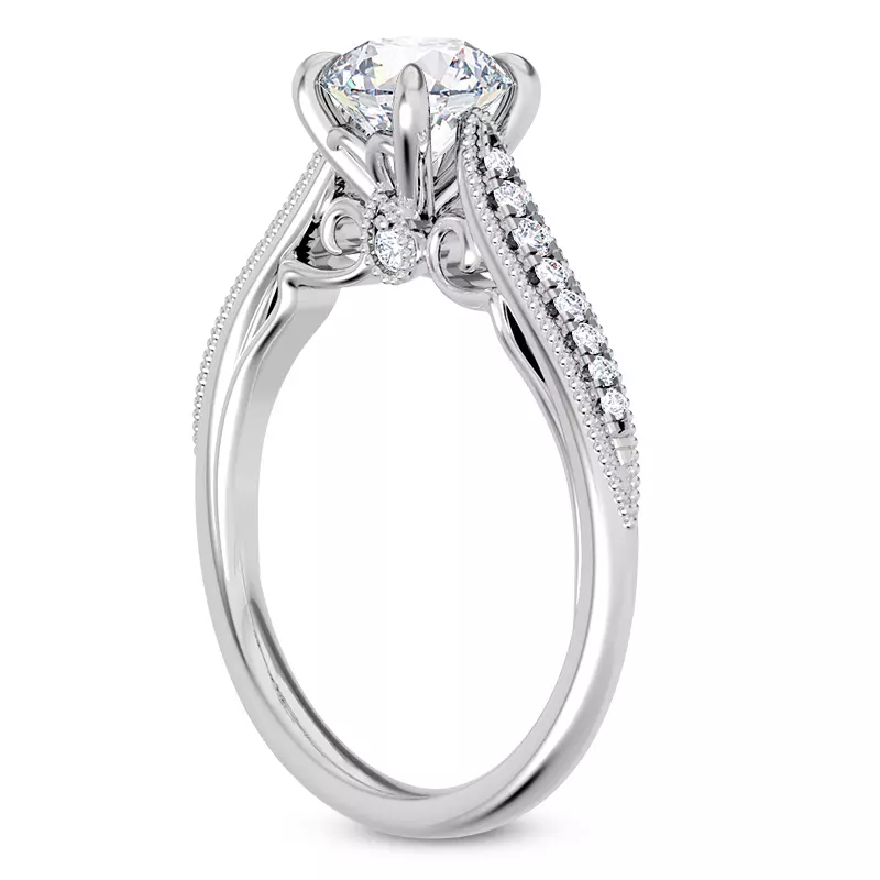 14K White Gold Quinley Pave Engagement Ring