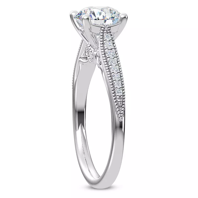 14K White Gold Quinley Pave Engagement Ring