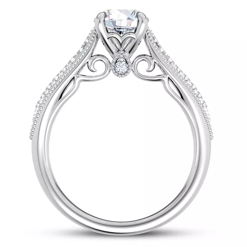 14K White Gold Quinley Pave Engagement Ring