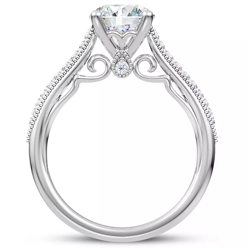 14K White Gold Quinley Pave Engagement Ring