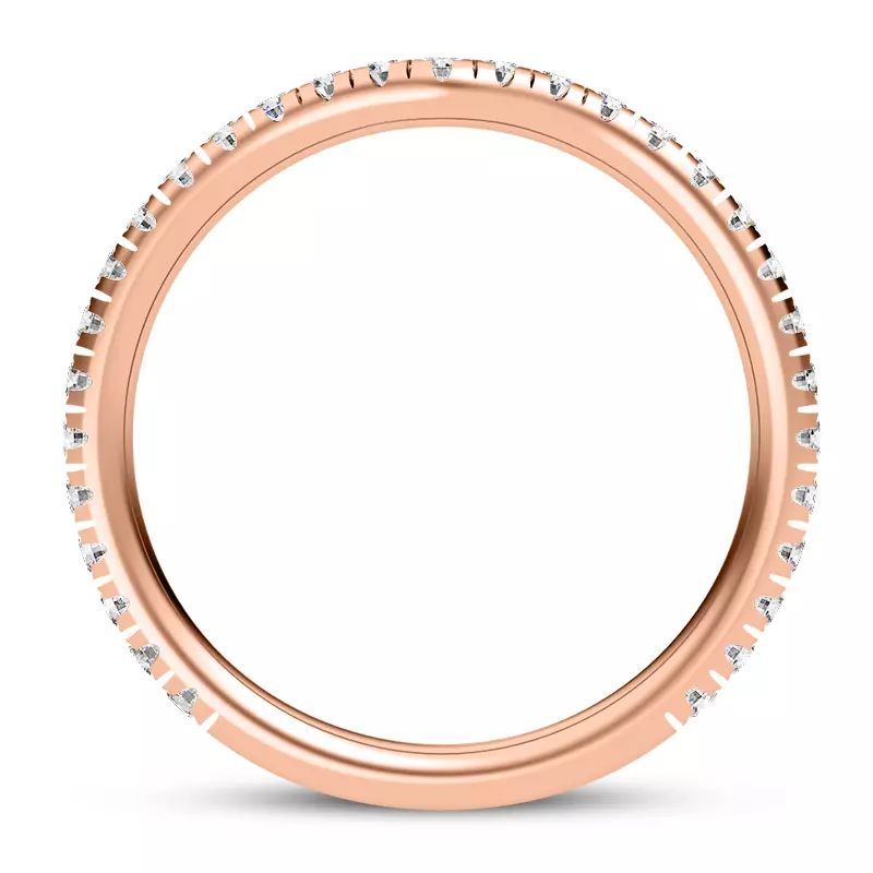 14K Rose Gold Faye Diamond Curved Band