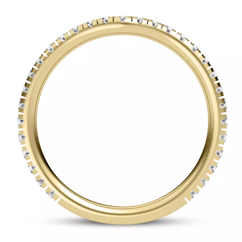 14K Yellow Gold Faye Diamond Curved Band