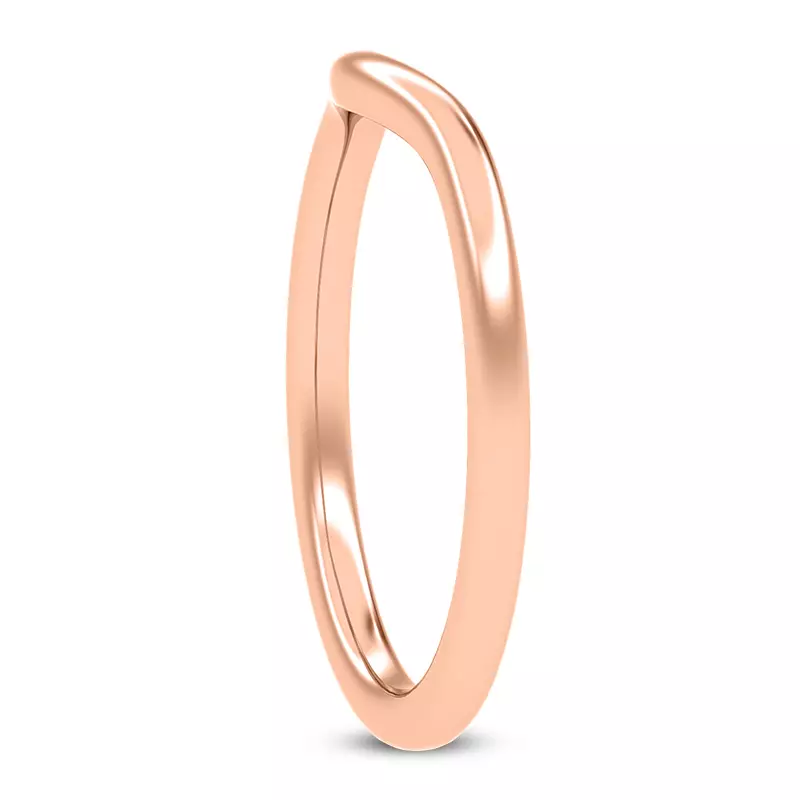 14K Rose Gold Carina Curved Band