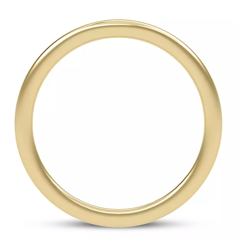 14K Yellow Gold Carina Curved Band