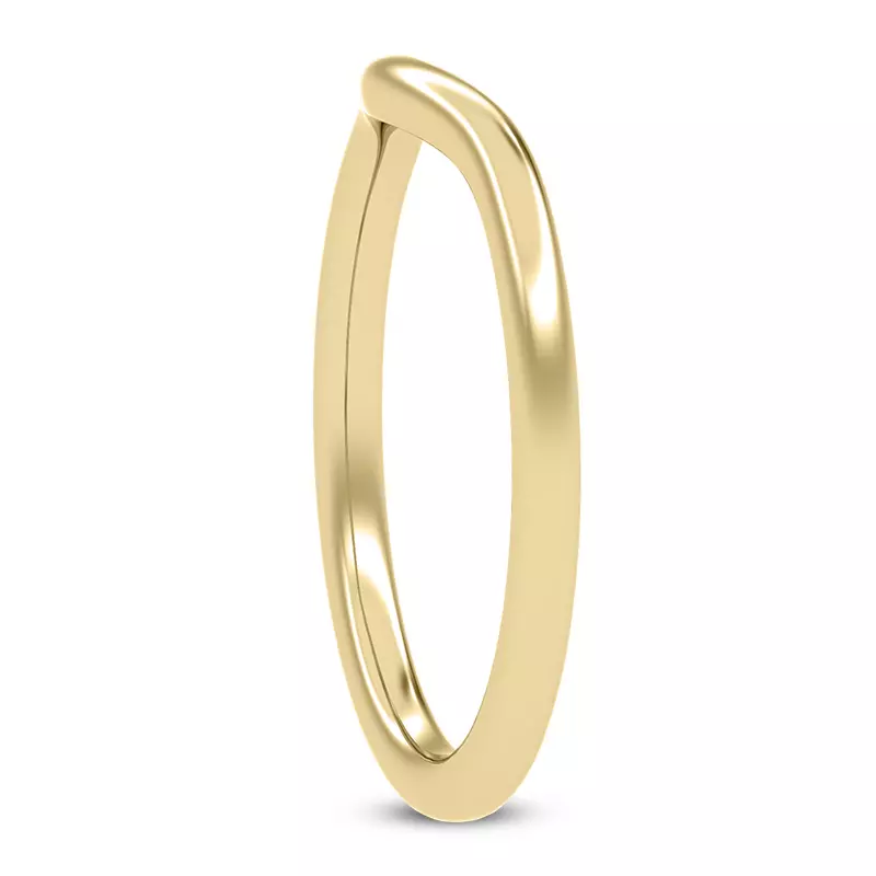 18K Yellow Gold Carina Curved Band