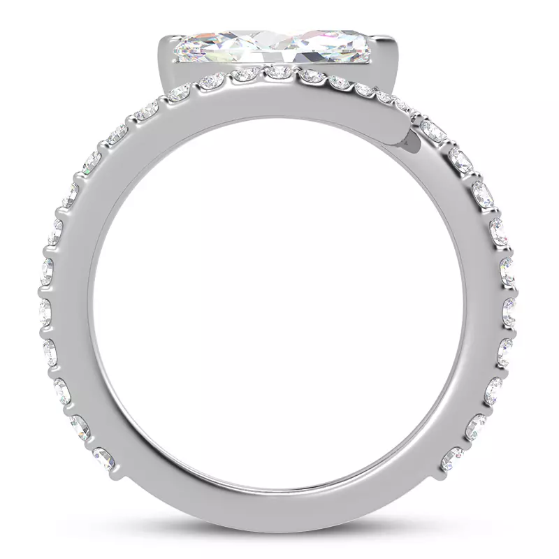 14K White Gold Ara Diamond Engagement Ring