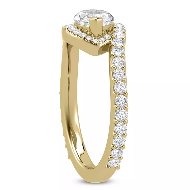 14K Yellow Gold Ara Diamond Engagement Ring
