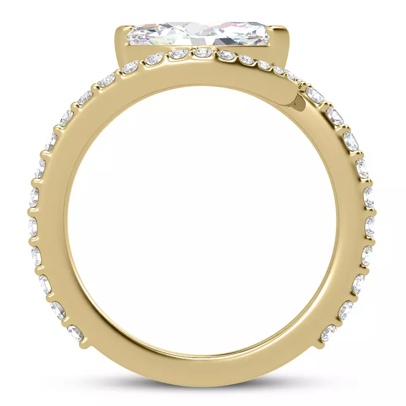 14K Yellow Gold Ara Diamond Engagement Ring