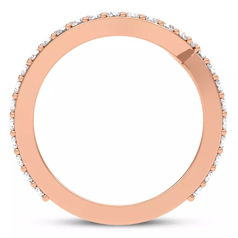14K Rose Gold Ara Diamond Curve Band