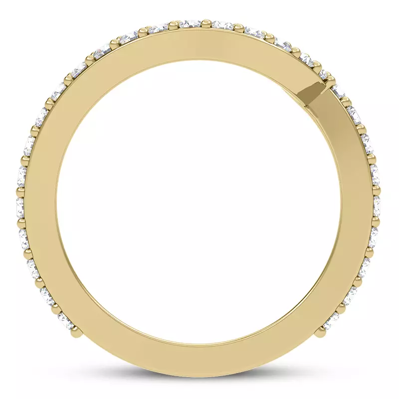 18K Yellow Gold Ara Diamond Curve Band