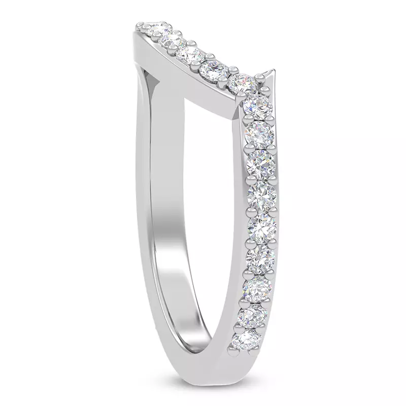 Platinum Ara Diamond Curve Band