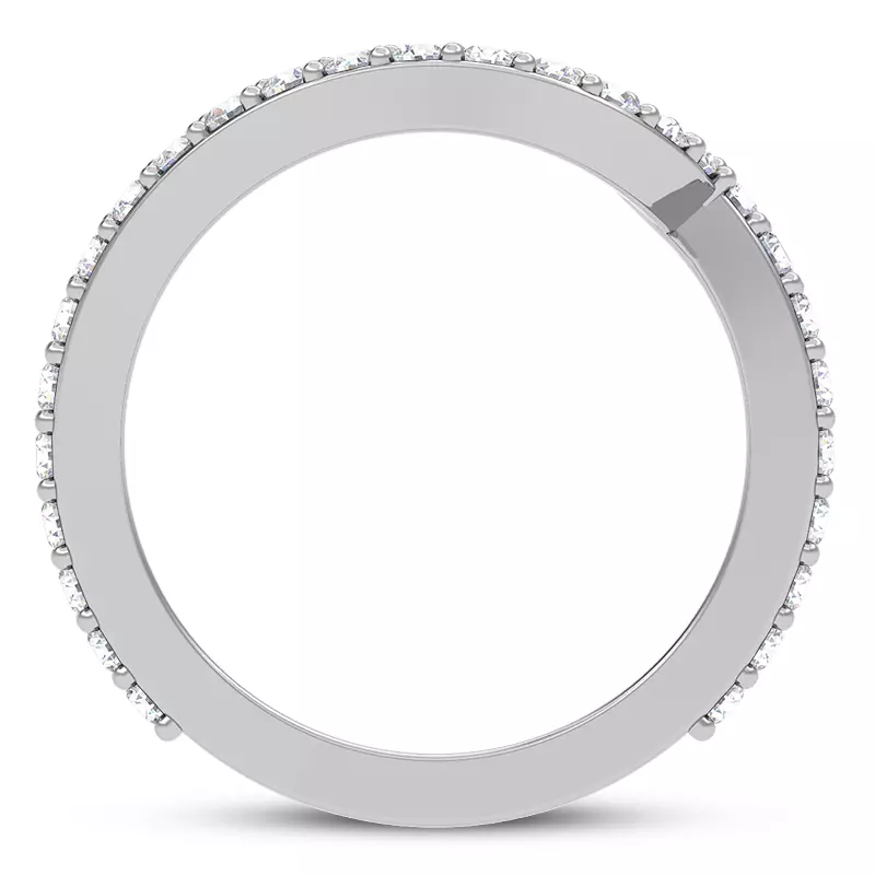 Platinum Ara Diamond Curve Band