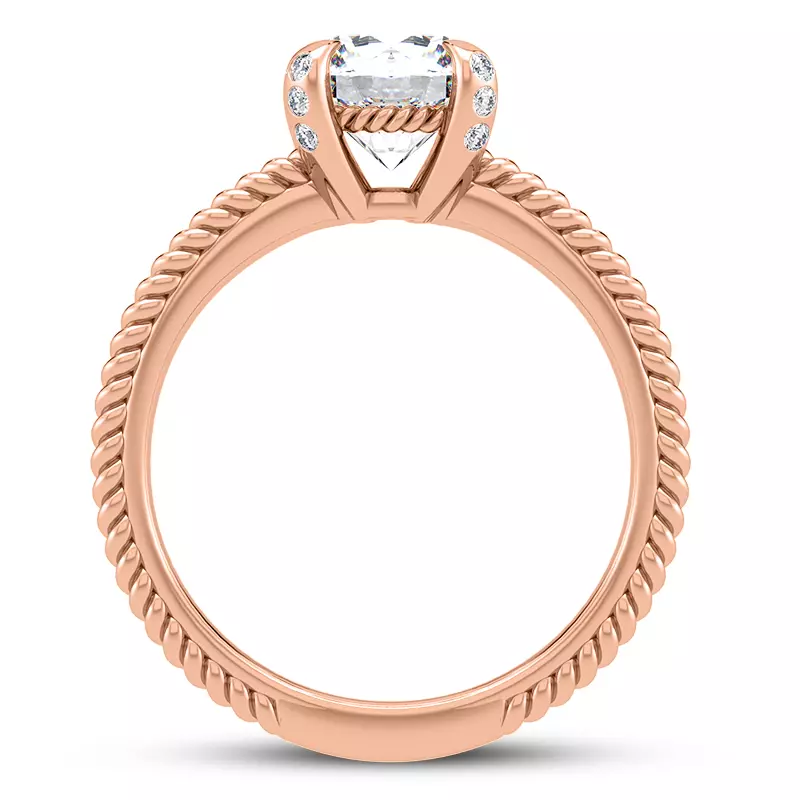 14K Rose Gold Lyra Diamond Engagement Ring