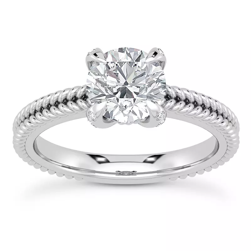 Platinum Lyra Diamond Engagement Ring