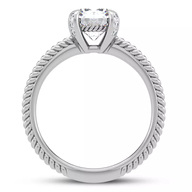 Platinum Lyra Diamond Engagement Ring