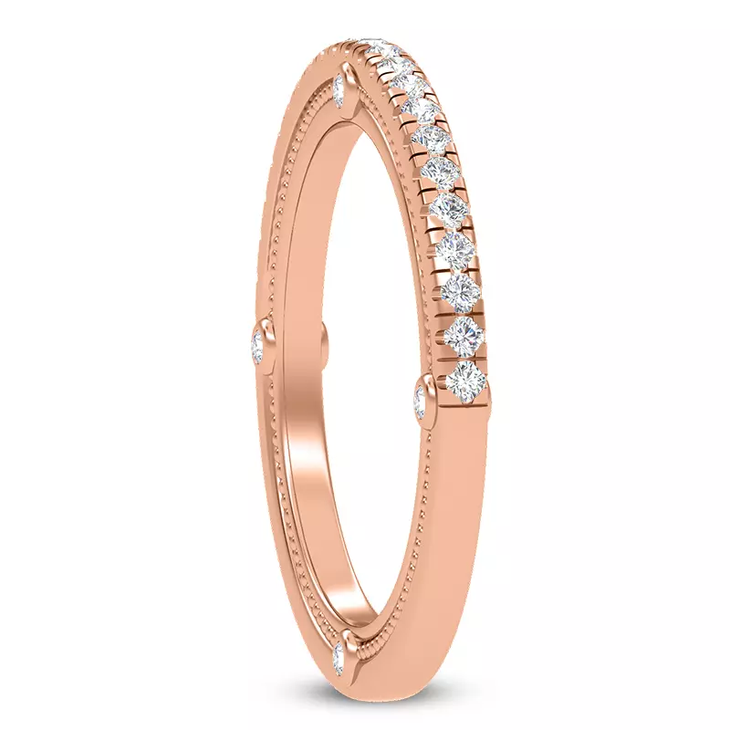 14K Rose Gold Crux Diamond Band