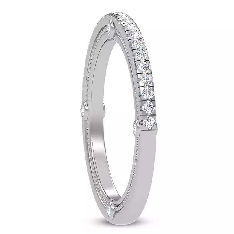 14K White Gold Crux Diamond Band