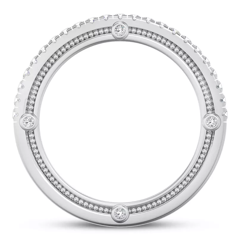 14K White Gold Crux Diamond Band