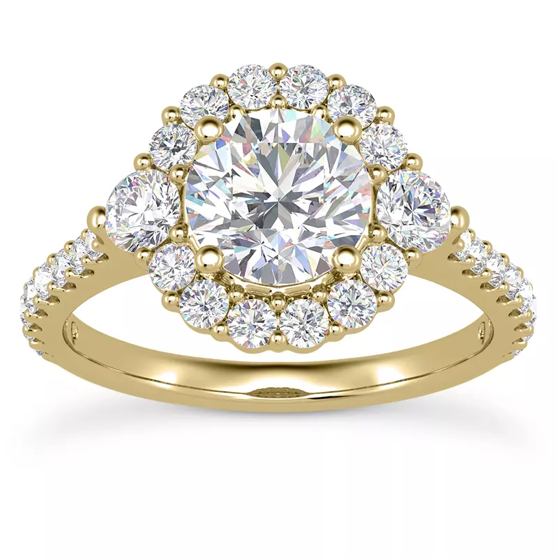 14K Rose Gold Auriga Lab Engagement Ring
