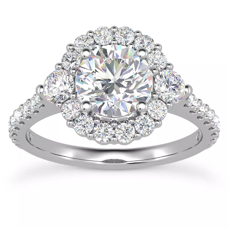 Platinum Auriga Lab Engagement Ring