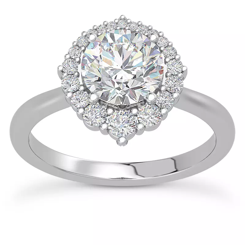 14K White Gold Vela Diamond Engagement Ring