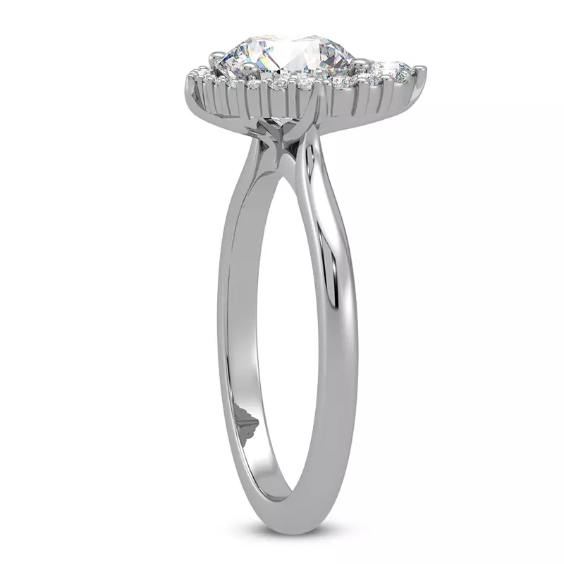 14K White Gold Vela Diamond Engagement Ring