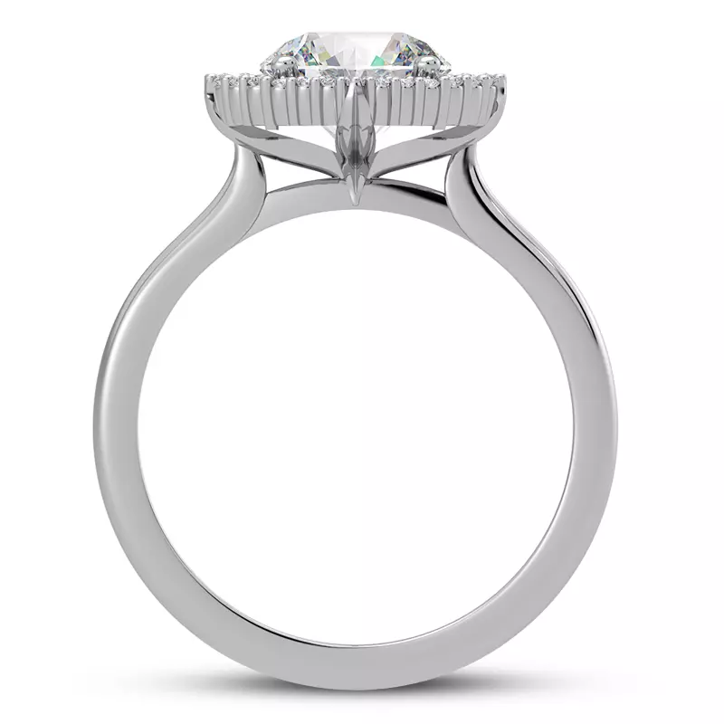 14K White Gold Vela Diamond Engagement Ring