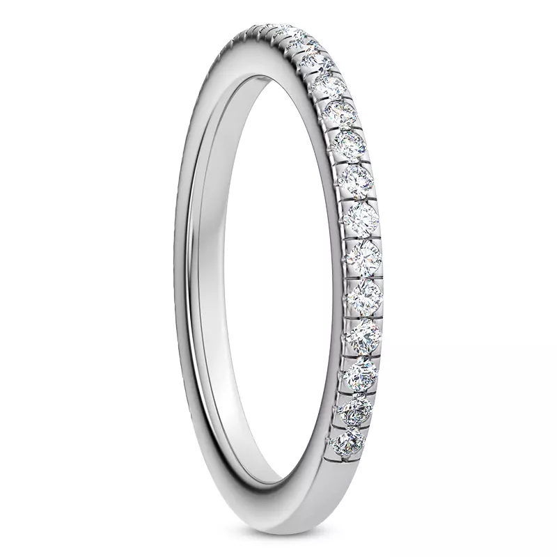 14K White Gold Elise Pave Band