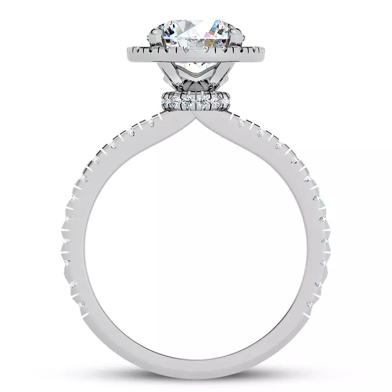 14K White Gold Delores Halo Engagement Ring