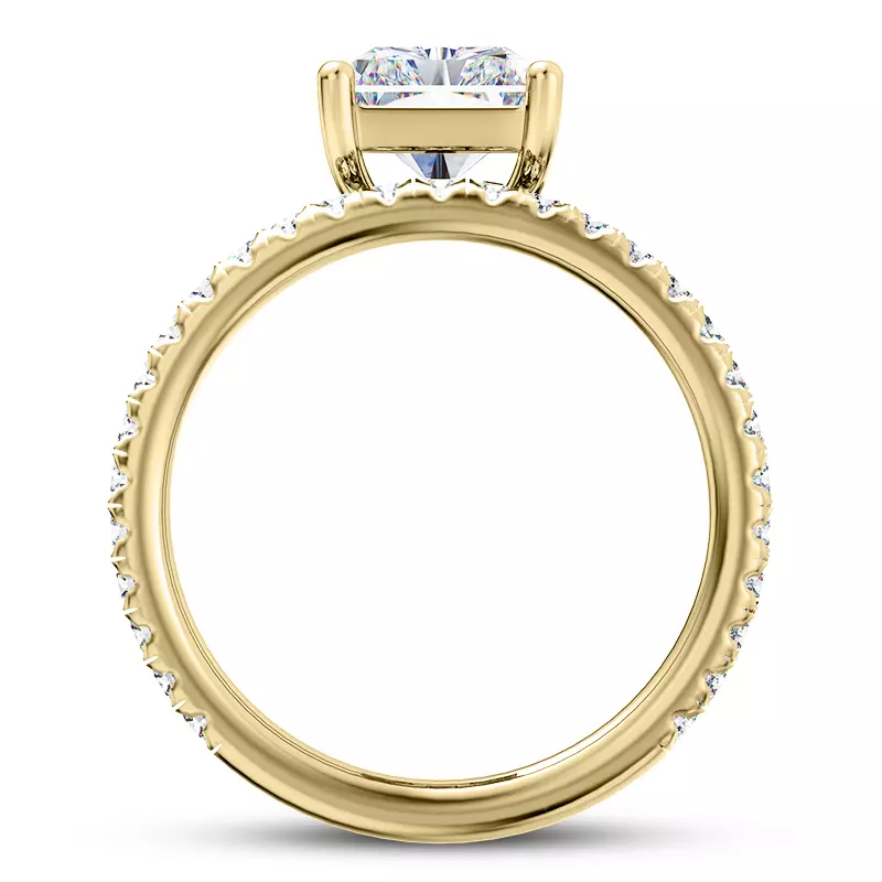 14K Yellow Gold Fete Floating Diamond Engagement Ring