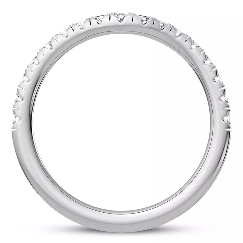 Platinum Cache Curved Pave Band