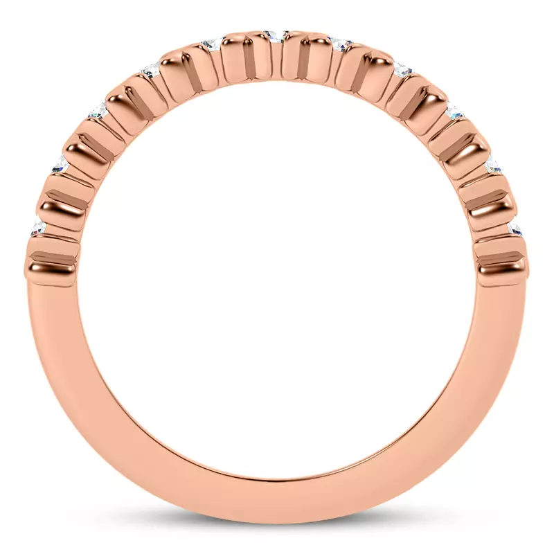 14K Rose Gold Lovi XO Diamond Band