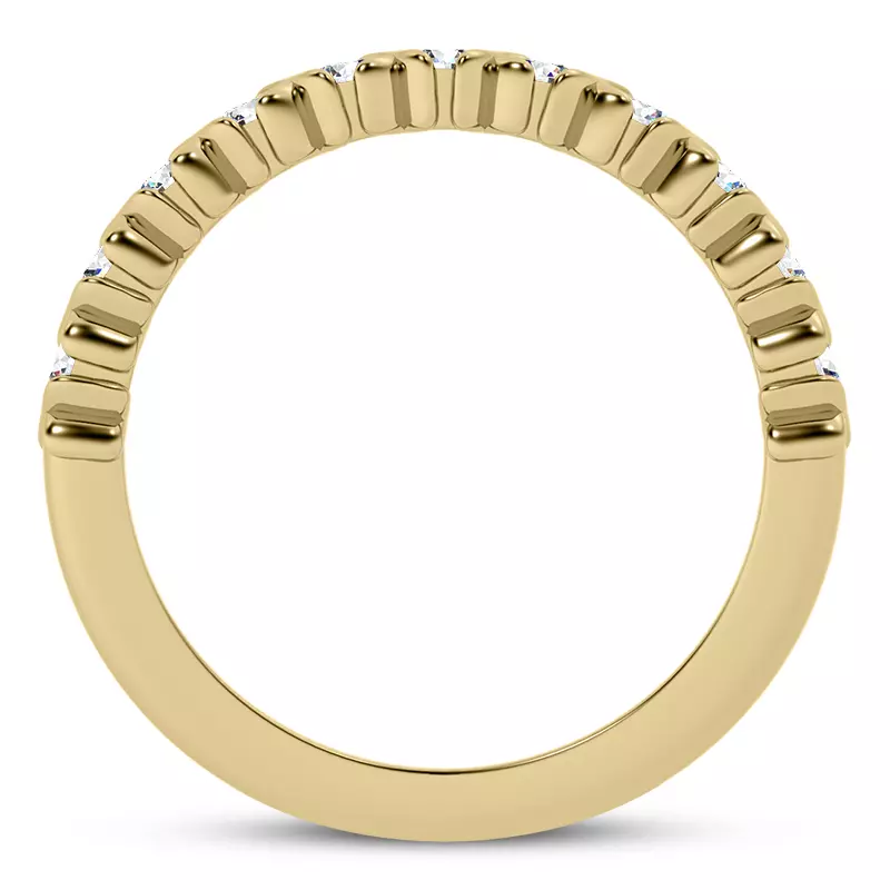 14K Yellow Gold Lovi XO Diamond Band