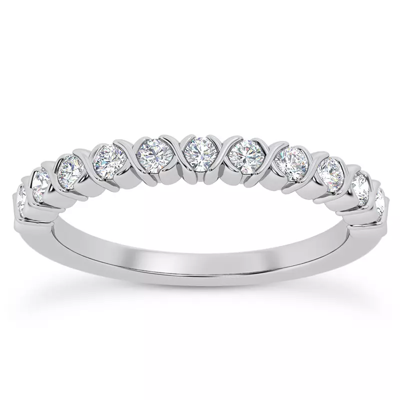 18K White Gold Lovi XO Diamond Band