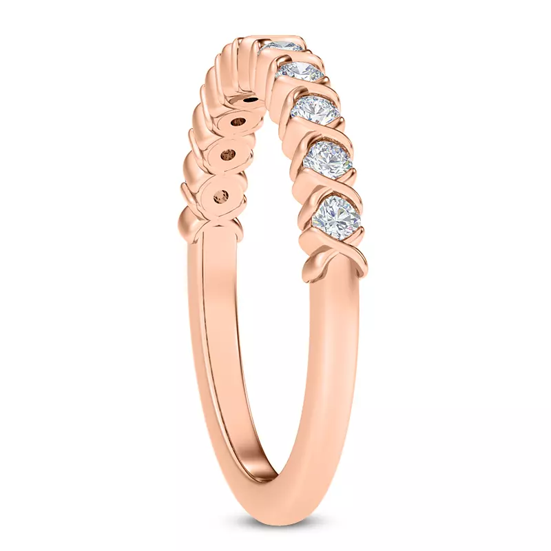 14K Rose Gold Rave XO Diamond Band