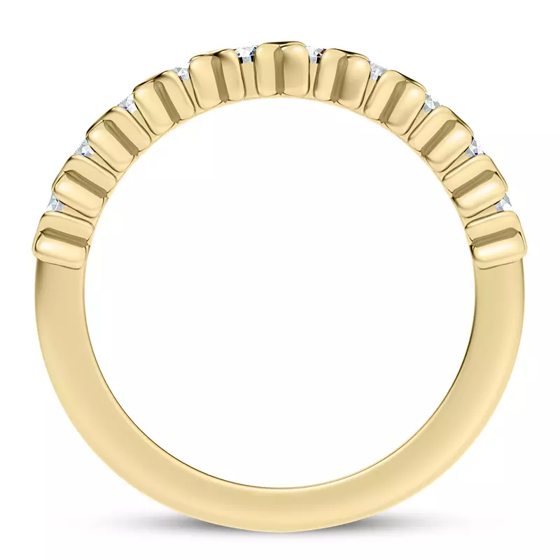 14K Yellow Gold Rave XO Diamond Band
