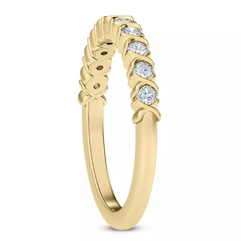 18K Yellow Gold Rave XO Diamond Band