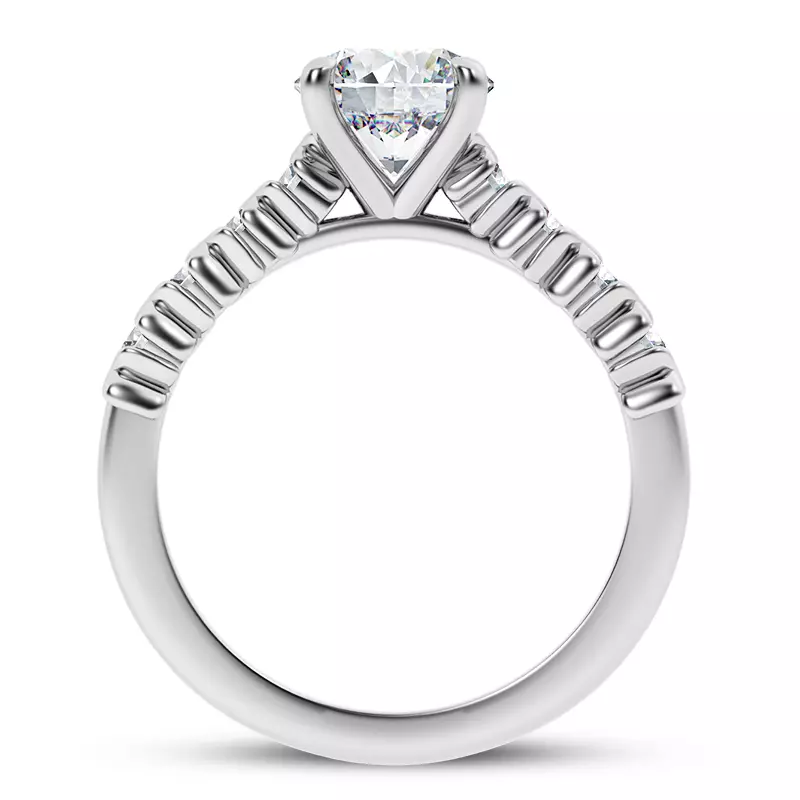 14K White Gold Lucia XO Diamond Engagement Ring