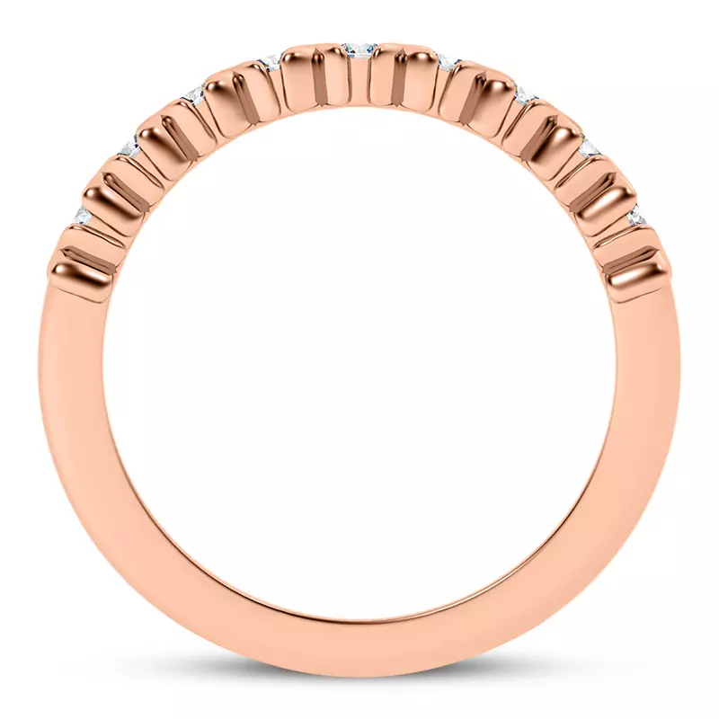 14K Rose Gold Lucia XO Diamond Band