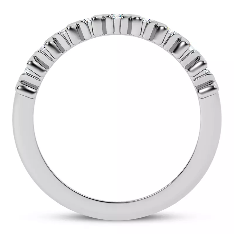 14K White Gold Lucia XO Diamond Band