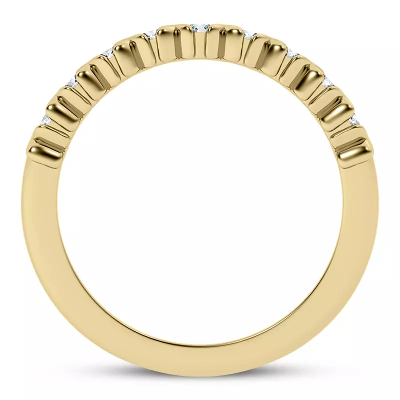14K Yellow Gold Lucia XO Diamond Band