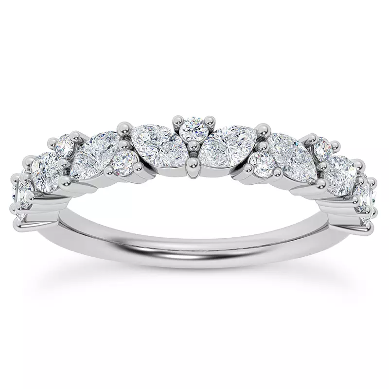 14K White Gold Maia Lab Band