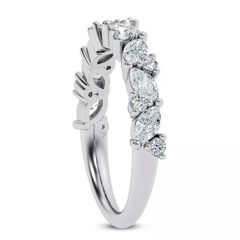 14K White Gold Maia Lab Band