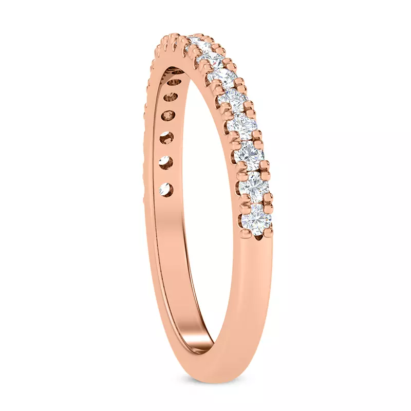 14K Rose Gold Charm Lab Band