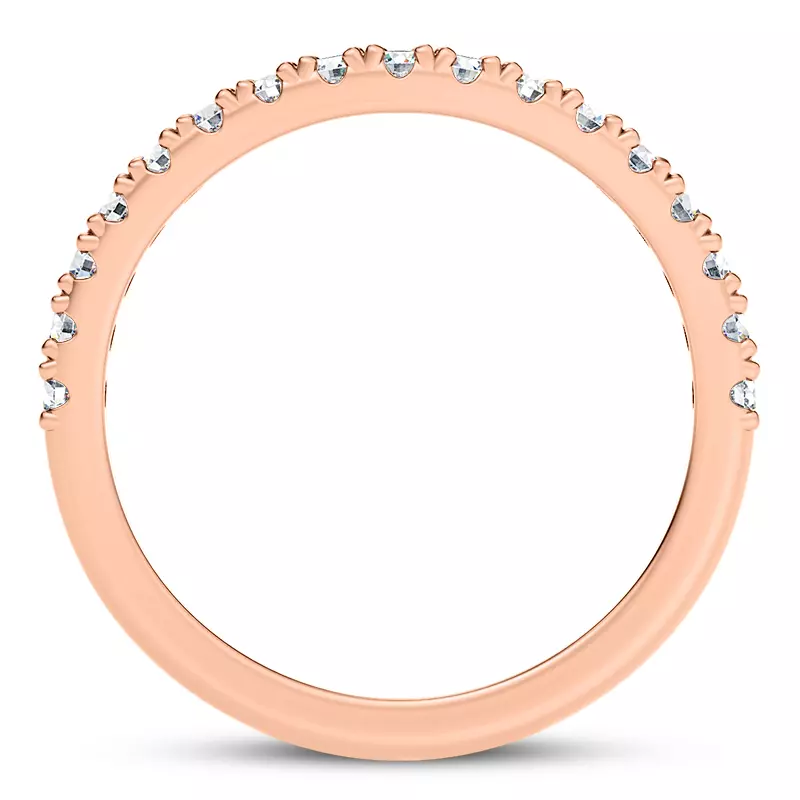 14K Rose Gold Charm Lab Band