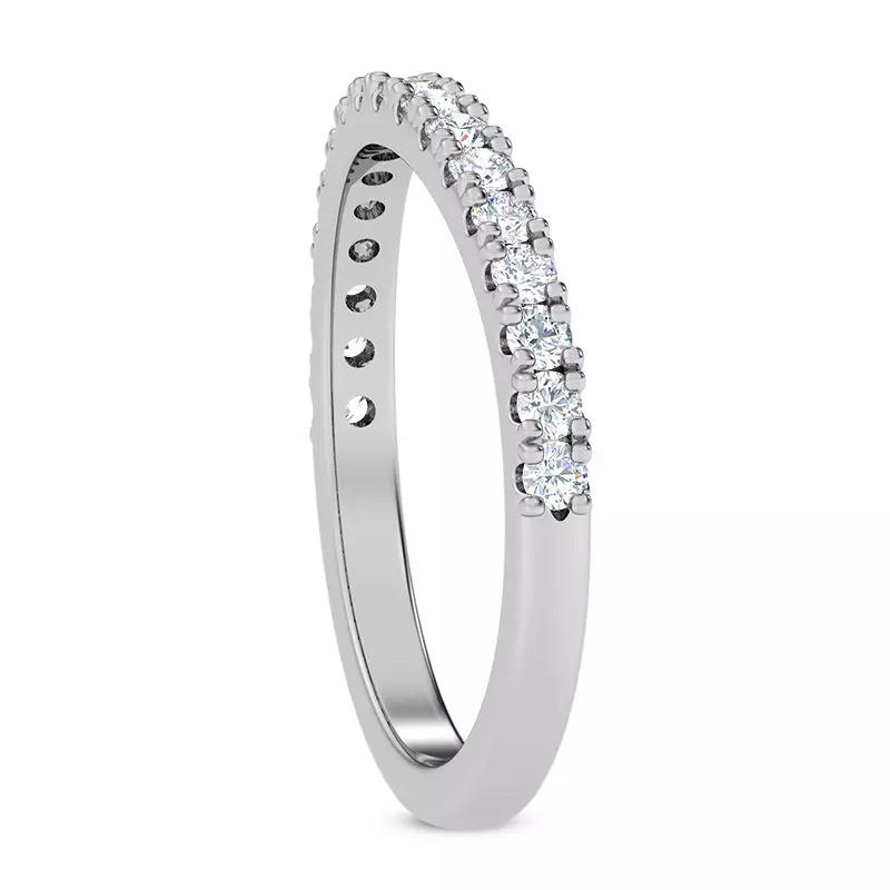 14K White Gold Charm Diamond Band