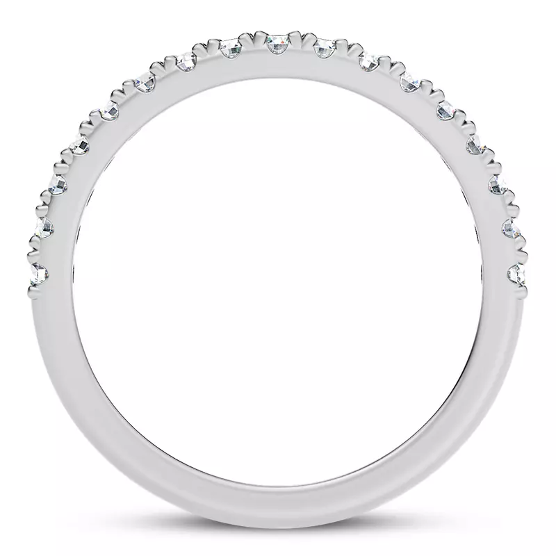 14K White Gold Charm Diamond Band