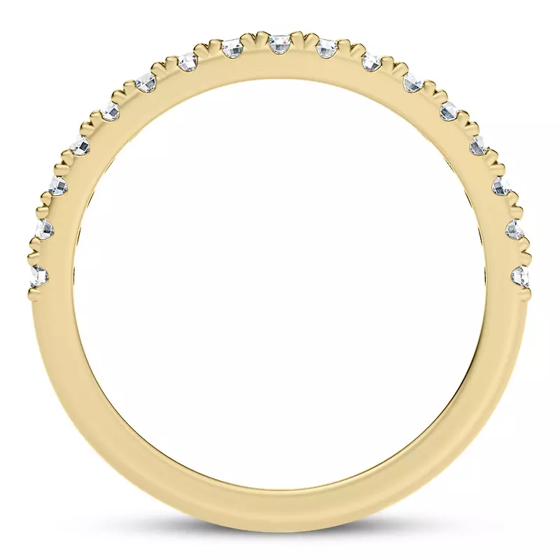 18K Yellow Gold Charm Lab Band
