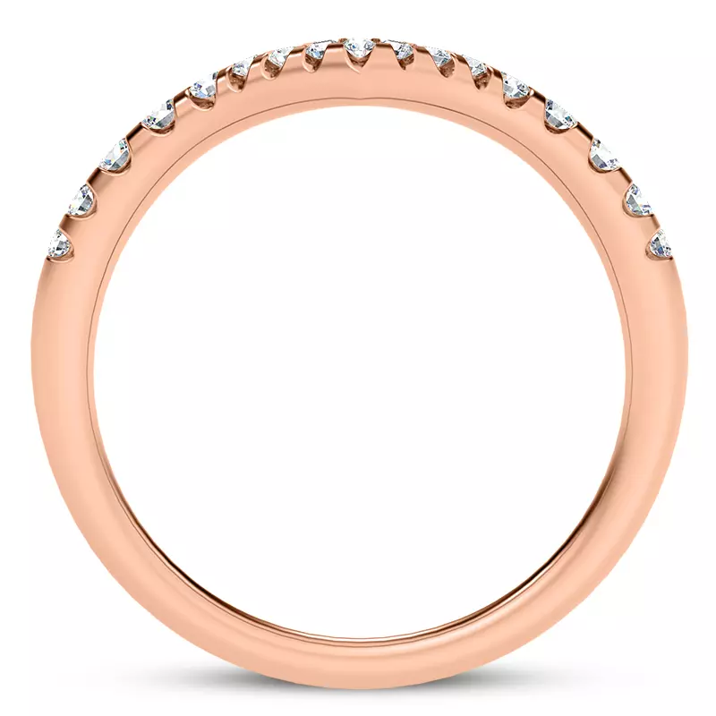 14K Rose Gold Pau Diamond Band